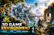 design 3d game environment and level design in unity