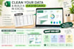 clean excel data, create pivot tables and build an excel dashboard