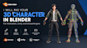 rig your 3d character in blender for animation, unity and unreal engine