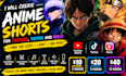 create anime shorts edit for youtube, tiktok and reels