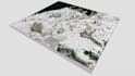 detailed architectural model from survey point, land survey data to 3d surface
