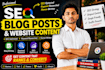 write SEO optimized blog posts and website content