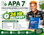 proofread and edit your document in apa 7th edition within 24 hours
