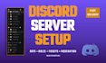 do professional discord server setup within 12 hours