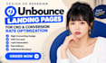 design, redesign unbounce landing page for cro and conversion rate optimization