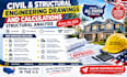 civil and structural engineering drawing and calculation, structural analysis tx