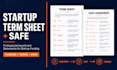 draft a professional startup investment term sheet and safe