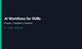 set up ai workflows for your small business