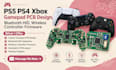 do ps5 ps4 xbox gamepad pcb design, bluetooth hid, wireless controller firmware