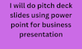 do pitch deck slides