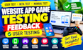 user test beta test manual test website app game testing feedback user testing