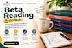 sincerely beta read romance novel beta fantasy reader