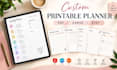design printable planner digital journal planner canva template design