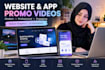 create an engaging website and app promo video with motion graphics