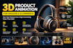 create a high converting 3d product animation video for amazon