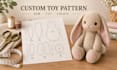 design custom plush toy sewing patterns for stuffed animals