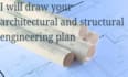 review, draw architectural, engineering, mep, floor plan, city permit drawing