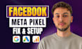 fix meta pixel, setup facebook pixel, conversion API and server side tracking
