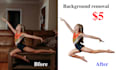 cut out image,background removal and white bg and cropping