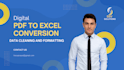 convert PDF to excel, clean data and format spreadsheets