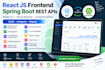 build responsive react js frontend and integrate it with spring boot rest apis