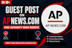 publish your article on apnews, com and barchart, com