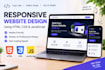 build a responsive modern website using HTML CSS and javascript