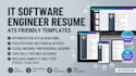 do editable canva ats resume template friendly IT software engineers CV design