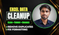 do excel data cleanup, formatting, and spreadsheet cleanup
