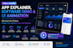 create a modern app promo UI animation