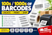 generate 100s of accurate barcodes and print barcode labels