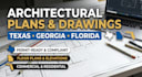 do texas georgia florida architectural drawing plan stamp