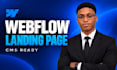 design and develop a webflow landing page with cms