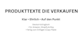 write product descriptions in german or english