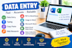 do professional data entry, typing, copy paste, wed recharge, pdf to word