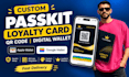 design custom passkit loyalty card qr code digital wallet apple google wallet