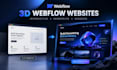 design webflow website, 3d interactive landing page and hero section