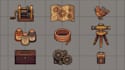 create pixel game assets, pixel props, icons, objects, effects and retro game