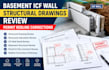 review basement icf structural wall drawings permit plan redline corrections