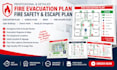 design fire evacuation plan, egress plan, maps, diagrams and fire escape plan