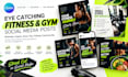 create eye catching canva fitness and gym social media posts