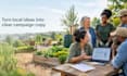 write community garden crowdfunding campaign launch plan