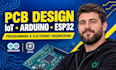 do pcb design, iot project, arduino, esp32 program and electronic engineering