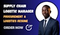 write a supply chain manager, procurement and logistics resume