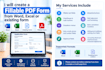create a fillable PDF form and editable interactive PDF