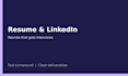 rewrite your resume and linkedin profile