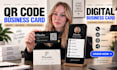 design qr code business cards , digital cards,  clickable contact details