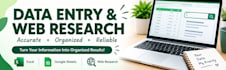data entry, web research and data collection