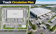 design warehouse truck circulation plan logistics site movement layout design