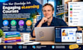 create customize course website, elearning content, course video, course slides